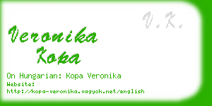 veronika kopa business card